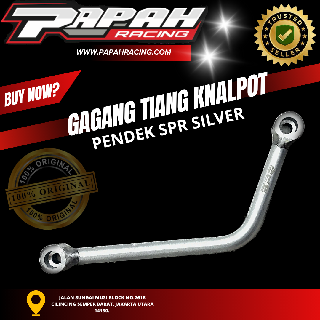 GAGANG TIANG KNALPOT PENDEK SPR SILVER